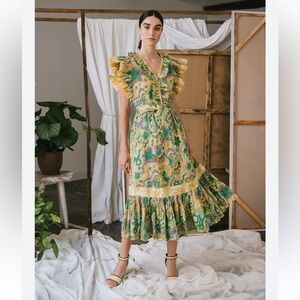 NWOT CeliaB Sun Flower Midi Dress